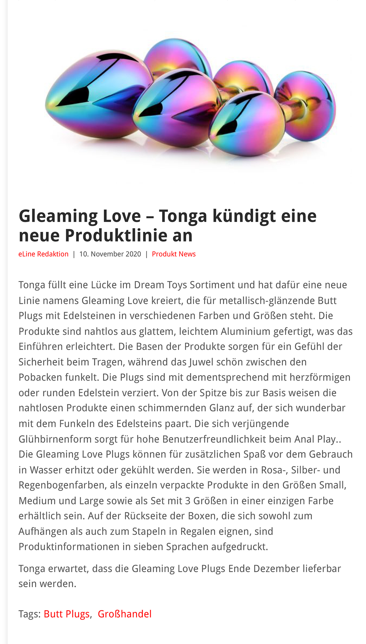 2020-11 eLine Online - Dream Toys Gleaming Love